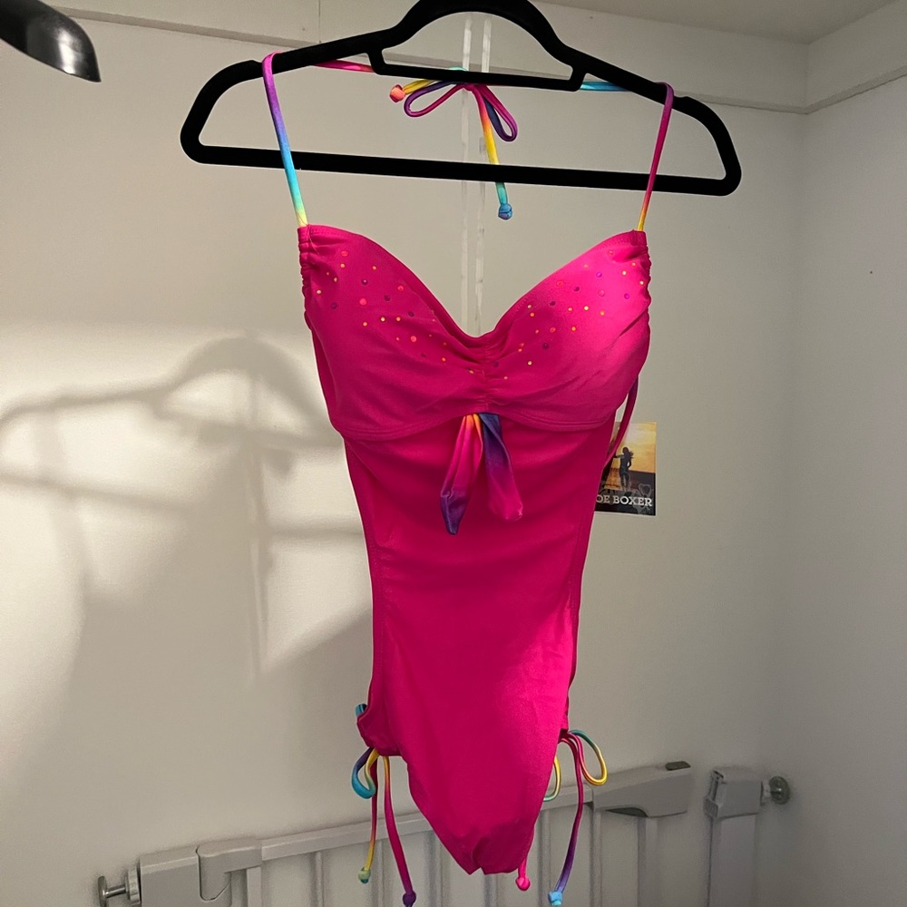 Joe boxer one piece large swim suit. Never worn